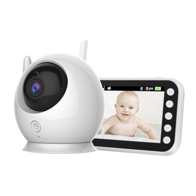 Wireless 5 Inch HD Display Monitor Camera - Temperature Alert - Feeding Reminder & Audio Baby Sleep