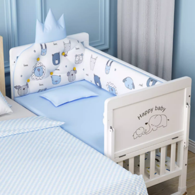 Adjustable Bebe Wooden Crib - Elegant and Functional