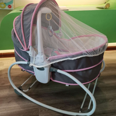 Comfortable Electric Baby Cradle with Rocking Motion and Sleep Features