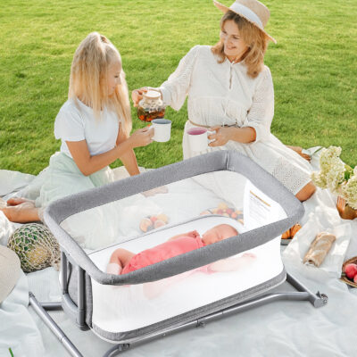 Baby Foldable bedside with wheels
