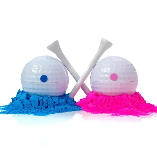 Gender Reveal Golf Balls Set - 2 Pieces (Pink & Blue)