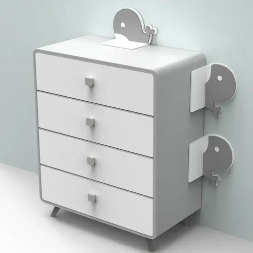 Anti-tip Protector - Whale Shape - Set of 2 Pcs