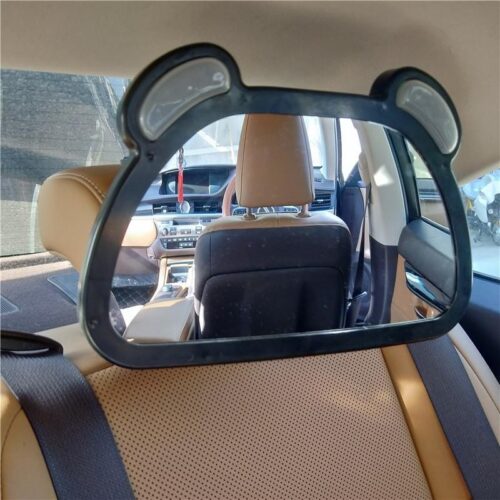 Premium Shatterproof Bear-Shaped Baby Car Backseat Mirror