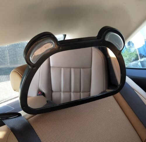 Premium Shatterproof Bear-Shaped Baby Car Backseat Mirror