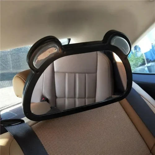 Premium Shatterproof Bear-Shaped Baby Car Backseat Mirror