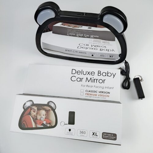 Premium Shatterproof Bear-Shaped Baby Car Backseat Mirror
