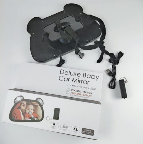 Premium Shatterproof Bear-Shaped Baby Car Backseat Mirror