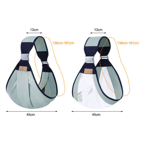 Breathable Cotton-Polyester Baby Sling Carrier with Mesh Fabric - Comfortable and Adjustable for Easy Babywearing