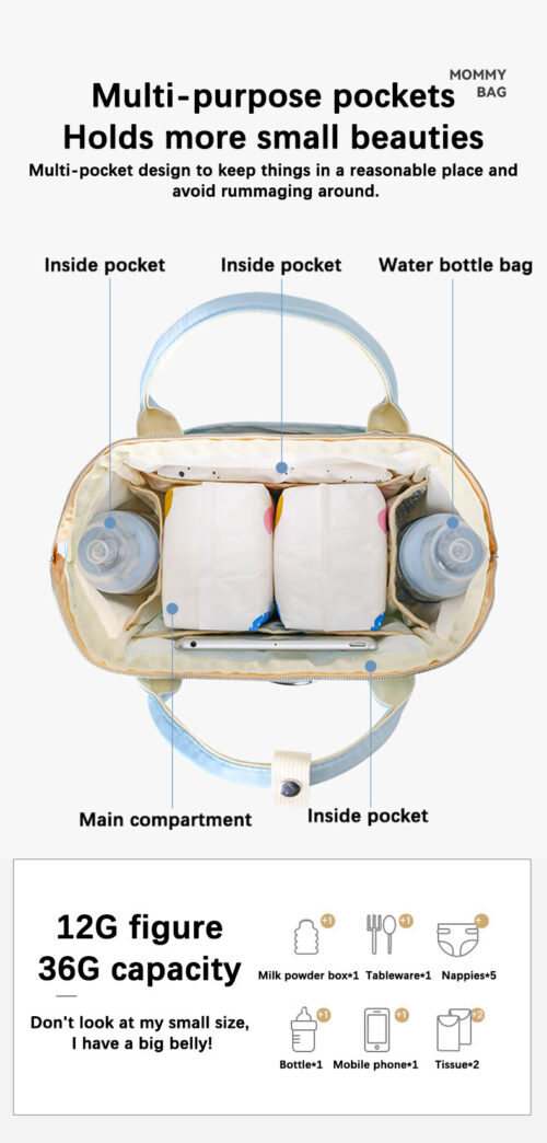 Multifunctional Mummy Baby Diaper Bag