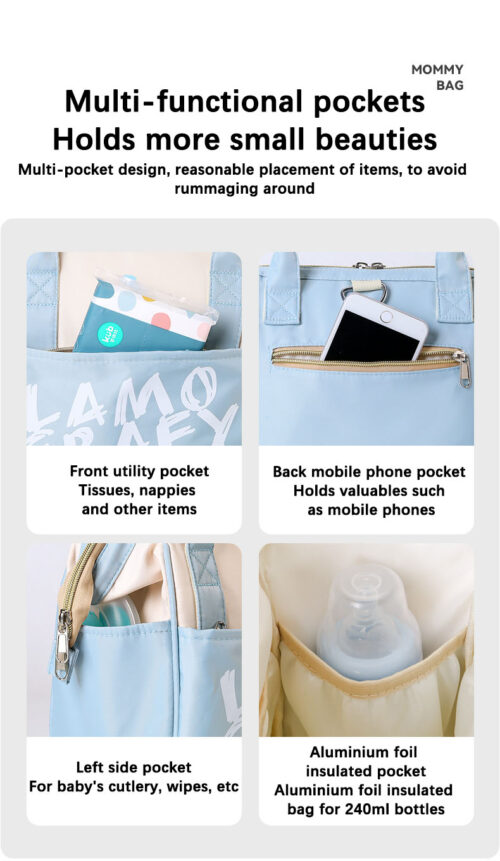 Multifunctional Mummy Baby Diaper Bag