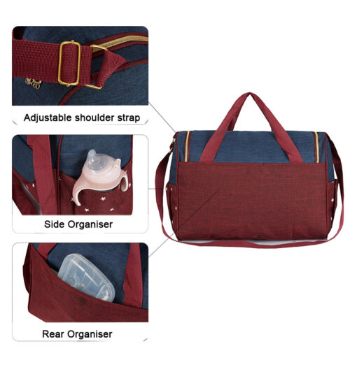 Multifunctional mommy 4 pcs travel bag - large capacity - diaper bag