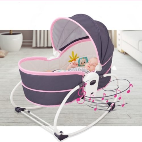 Comfortable Electric Baby Cradle with Rocking Motion and Sleep Features