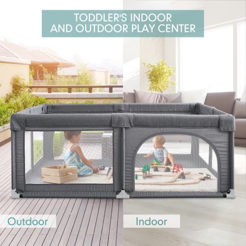 Deluxe Square Playpen Fence for Baby - Secure and Roomy