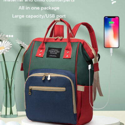 Eco friendly baby diaper backpack.