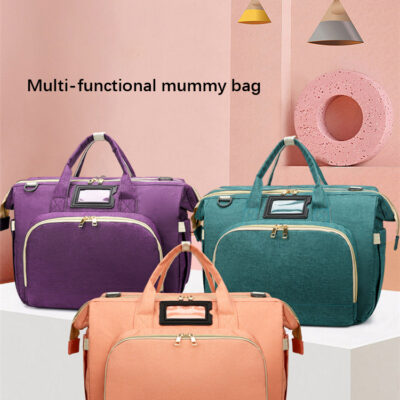 Big capacity 3 in 1 diaper bag backpack with bassinet