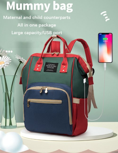 Eco friendly baby diaper backpack.