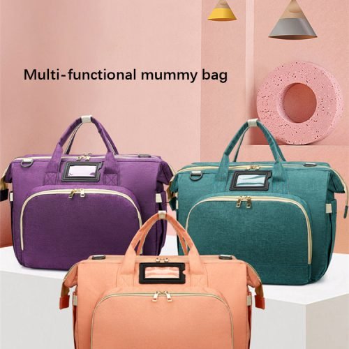 Big capacity 3 in 1 diaper bag backpack with bassinet