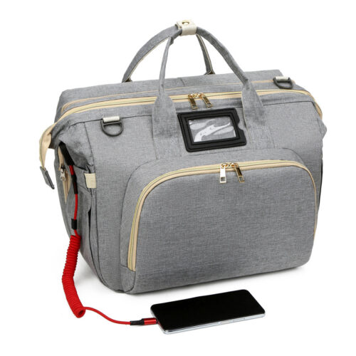 Big capacity 3 in 1 diaper bag backpack with bassinet