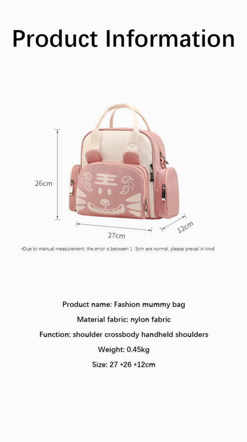 Multifunction Large Capacity Baby Diaper Bag - Single shoulder - Insulated Bottle Bag