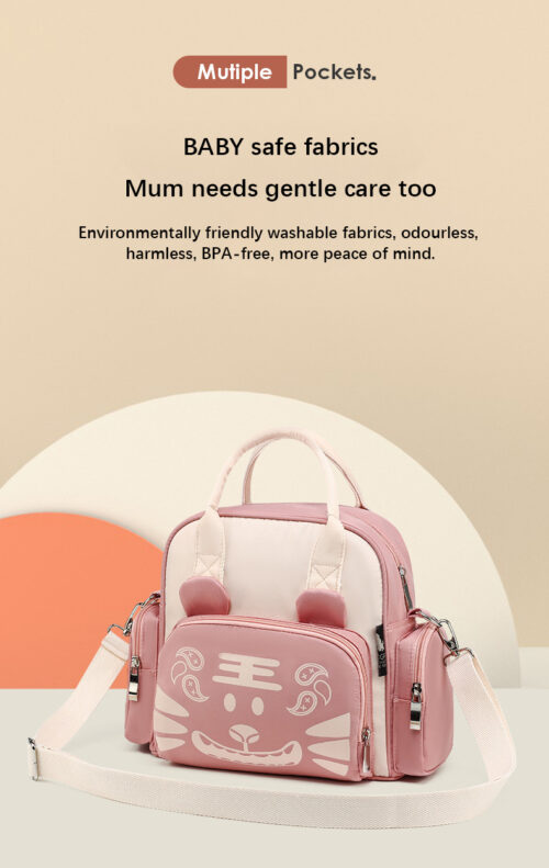 Multifunction Large Capacity Baby Diaper Bag - Single shoulder - Insulated Bottle Bag