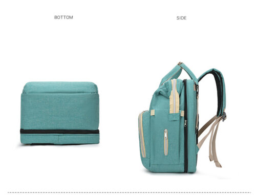 Mother and Baby Diaper Bag with portable Folding Bed