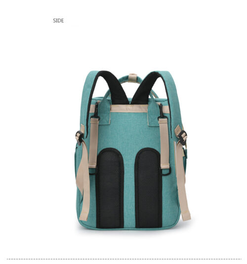 Mother and Baby Diaper Bag with portable Folding Bed