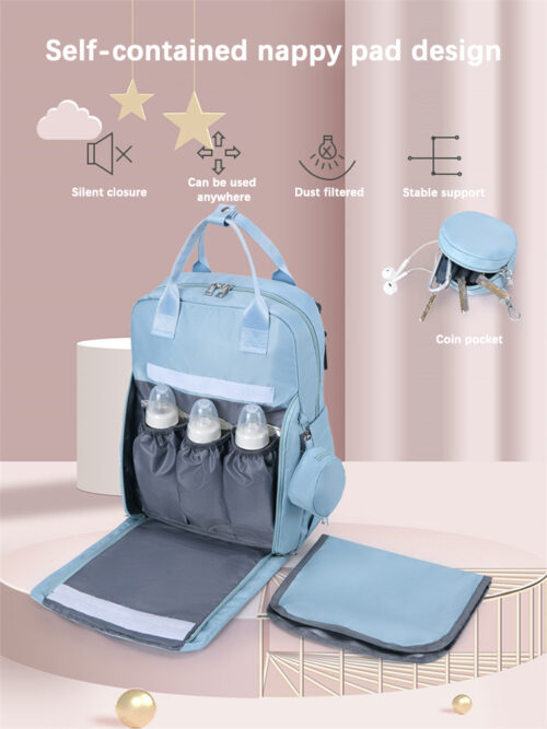 Waterproof baby diaper bag - backpack