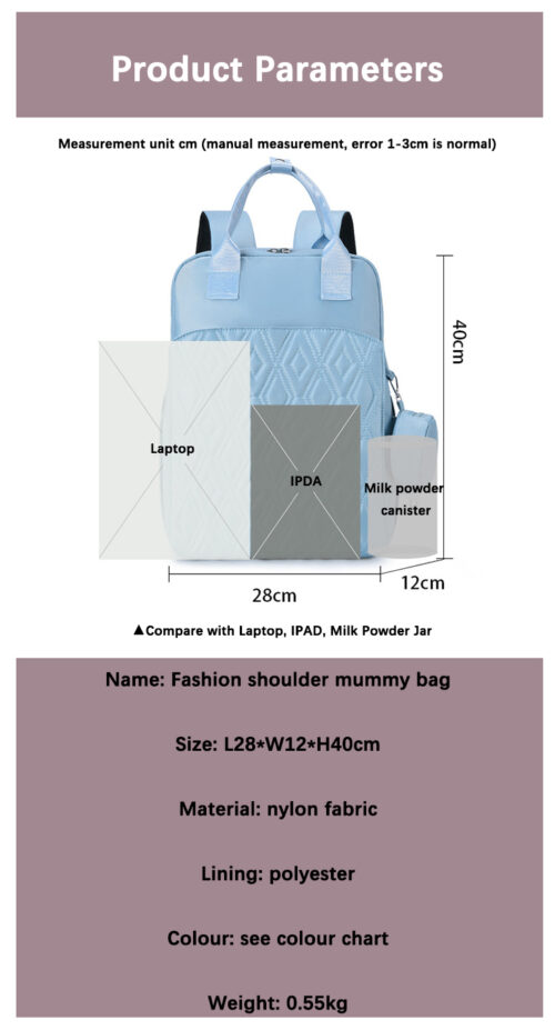Waterproof baby diaper bag - backpack