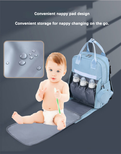 Waterproof baby diaper bag - backpack
