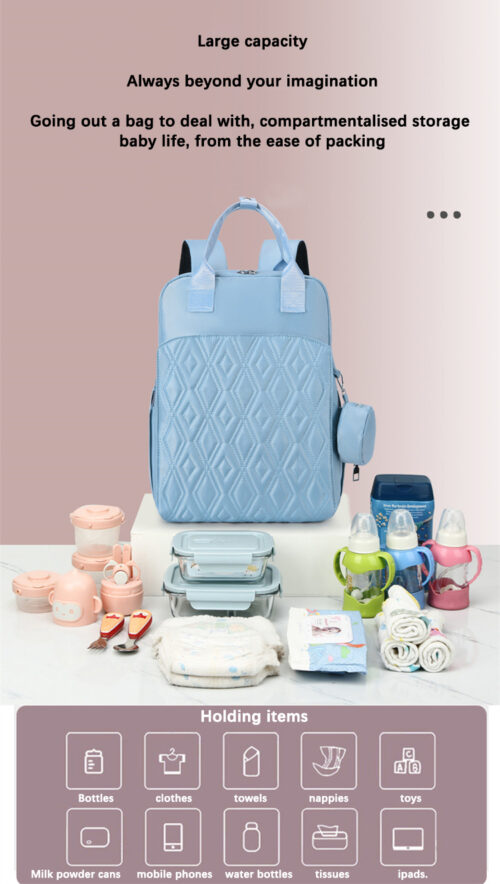 Waterproof baby diaper bag - backpack