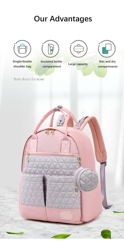 Waterproof Large Capacity Travel Organizer and Baby Diaper Bag