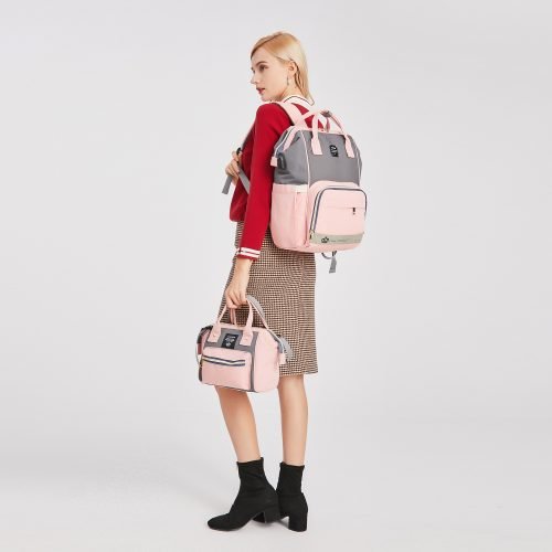 حقيبة ظهر محمولة 3 في 1 قابلة للتوسيع لحفاضات الأطفال مع محطة تغيير