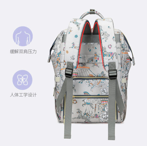Portable 3 in 1 expandable baby diaper backpack with changing station