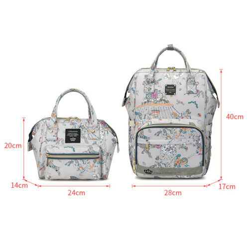 Portable 3 in 1 expandable baby diaper backpack with changing station