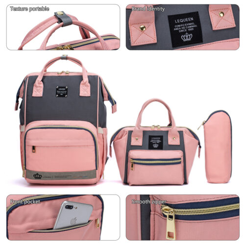 Portable 3 in 1 expandable baby diaper backpack with changing station