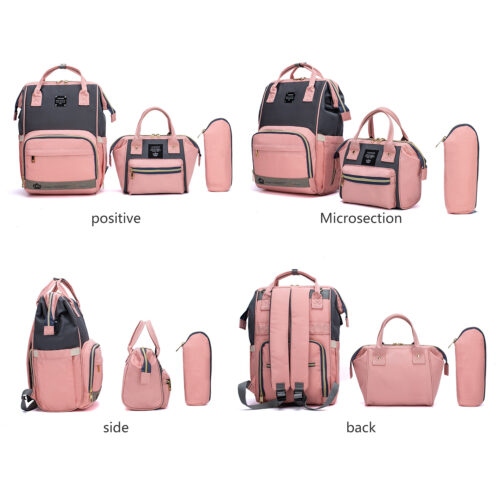 Portable 3 in 1 expandable baby diaper backpack with changing station