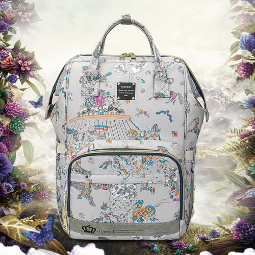 Portable 3 in 1 expandable baby diaper backpack with changing station