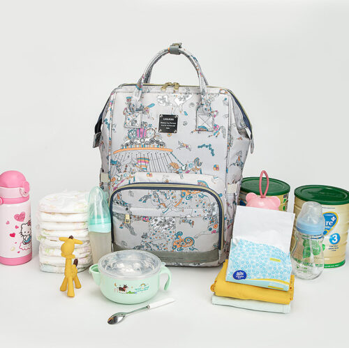 Portable 3 in 1 expandable baby diaper backpack with changing station