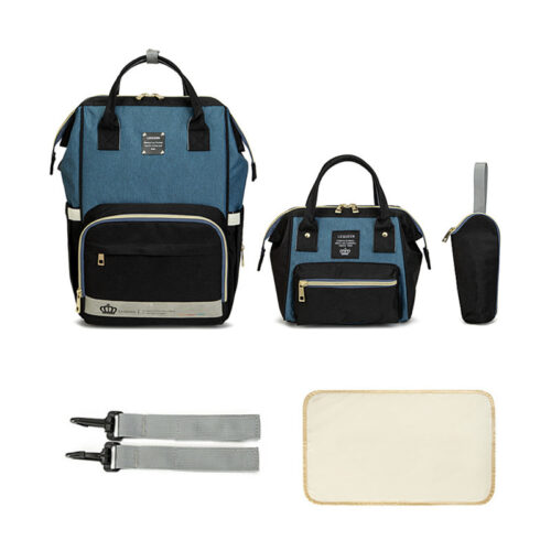 Portable 3 in 1 expandable baby diaper backpack with changing station