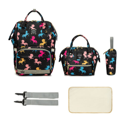 Portable 3 in 1 expandable baby diaper backpack with changing station