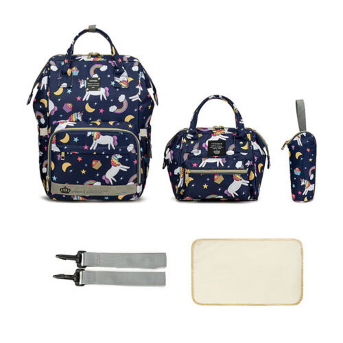 Portable 3 in 1 expandable baby diaper backpack with changing station