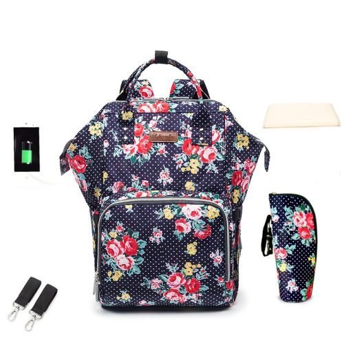 Multifunctional large diaper bag Backpack Chinese style