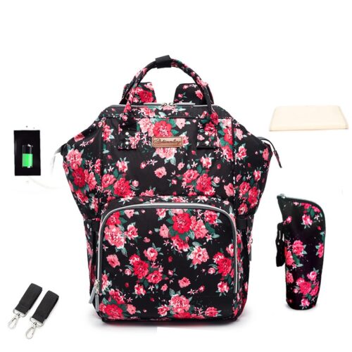 Multifunctional large diaper bag Backpack Chinese style