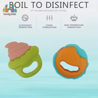 6-Piece Teething Relief Set for Babies: Variety of Textures and Colors