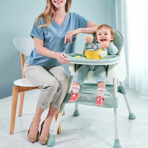 Luxury High Chair for Babies: Safe and Adjustable Dining Seat with Footrest