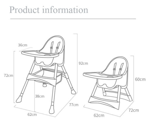 Luxury High Chair for Babies: Safe and Adjustable Dining Seat with Footrest