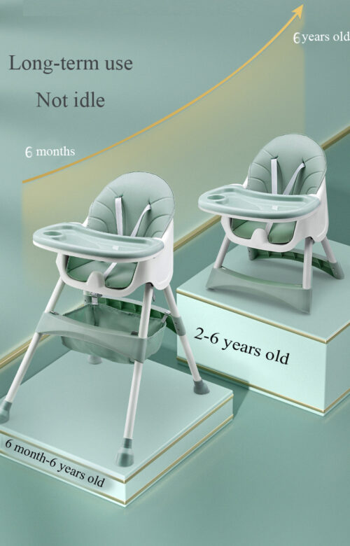 Luxury High Chair for Babies: Safe and Adjustable Dining Seat with Footrest