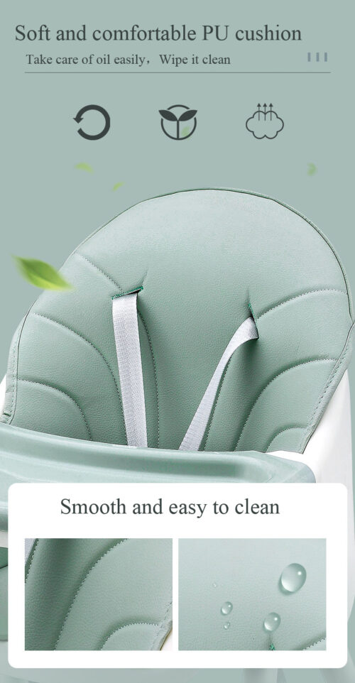Luxury High Chair for Babies: Safe and Adjustable Dining Seat with Footrest