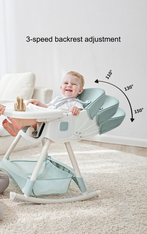 Multi-Function Rocking High Chair: Ideal for Babies and Toddlers with Adjustable Feature