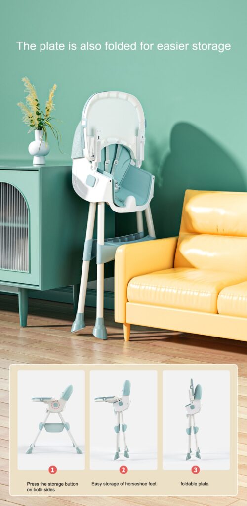 Multi-Function Rocking High Chair: Ideal for Babies and Toddlers with Adjustable Feature